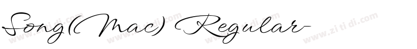 Song(Mac) Regular字体转换